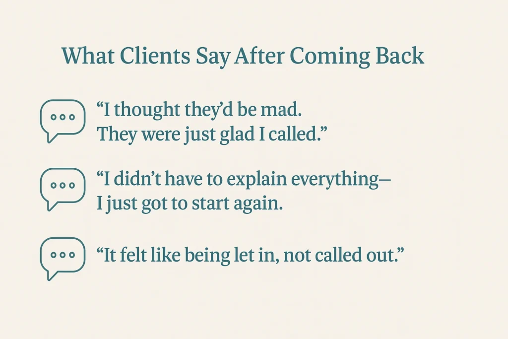 Returning to IOP Without the Shame Spiral